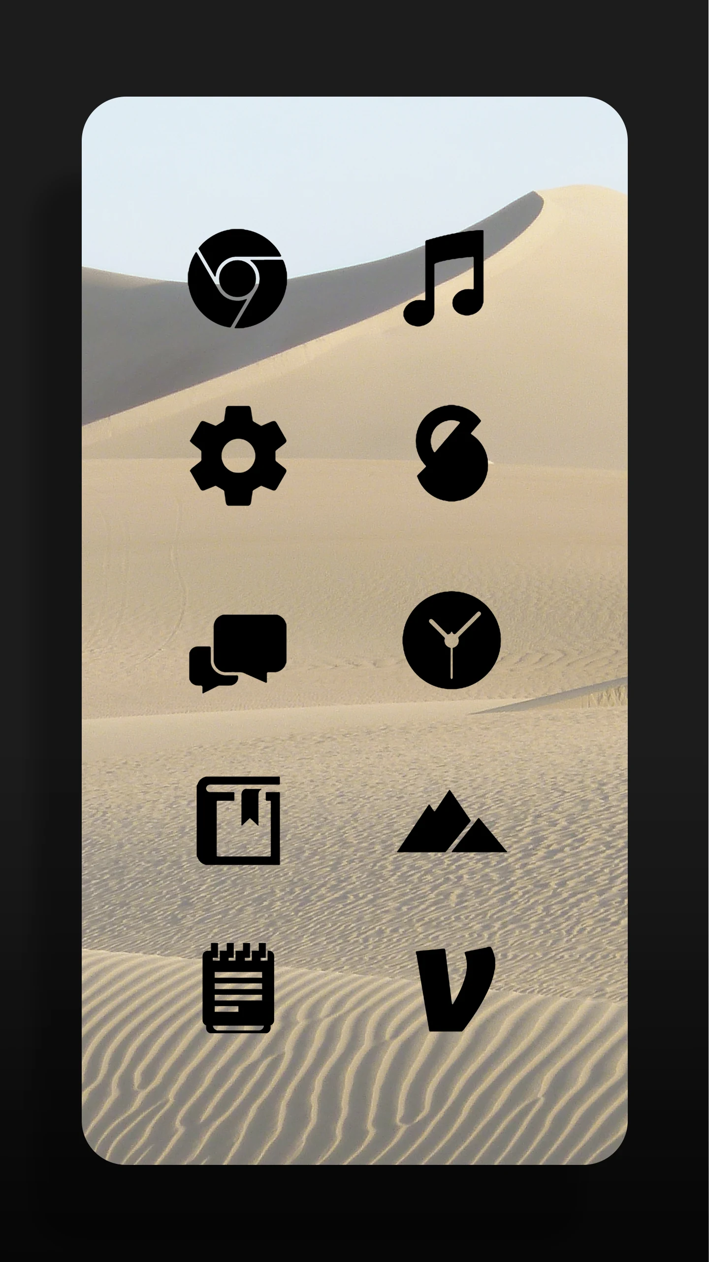 Flight Dark - Black Icon Pack screenshot