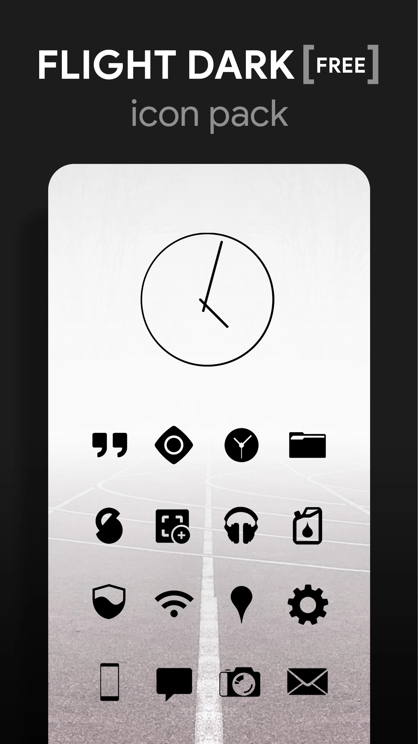 Flight Dark - Black Icon Pack screenshot